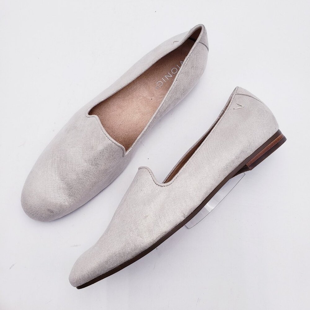 Vionic Willa‎ II Loafer Slip On Comfort Flat Silver Metallic Womens Size 11